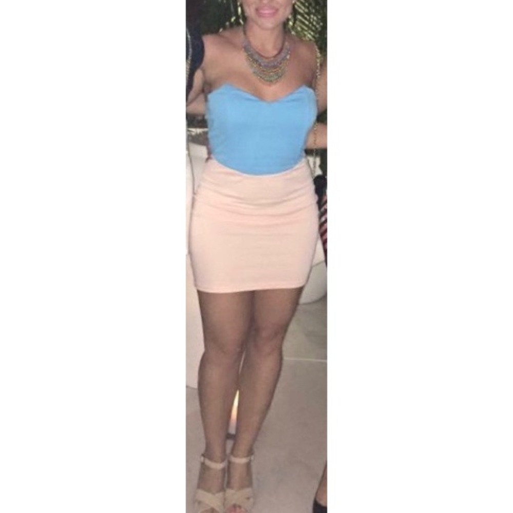 Tobi 🌈 Boost Me Up Dress (Turquoise & Blush)
